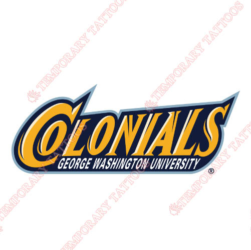George Washington Colonials Customize Temporary Tattoos Stickers NO.4443